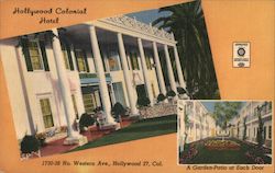 Hollywood Colonial Hotel Postcard