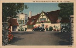 Residence of Frederic March Bel Air, CA Postcard Postcard Postcard