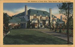 Residence of Fanny Brice, "Baby Snooks", Bel Air, California Postcard