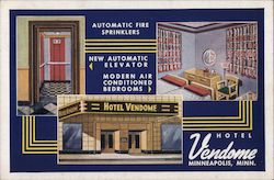 Hotel Vendome Minneapolis, Minn Minnesota Postcard Postcard Postcard