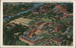 Airplane View of University of Minnesota Postcard