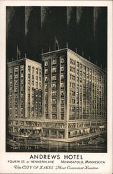 Andrews Hotel Minneapolis, MN Postcard Postcard Postcard