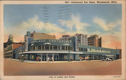 Greyhound Bus Depot Postcard