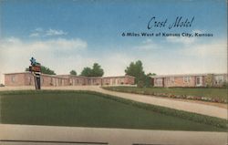 Crest Motel, Bethel Postcard