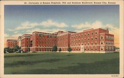 University of Kansas Hospitals, 39th and Rainbow Boulevard Kansas City, KS Postcard Postcard Postcard