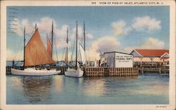 View of Pier at Inlet Postcard