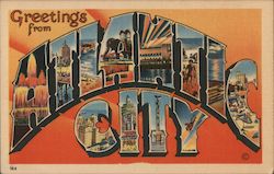 Greetings from Atlantic City Postcard