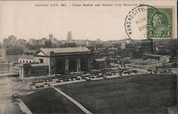 Union Station and Skyline from Memorial Hill Kansas City, MO Postcard Postcard Postcard