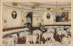 Main Dining Room - The Victor Hugo Restaurant Beverly Hills, CA Curt Teich Postcard Postcard Postcard