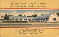 Flamming Courts Yankton, SD Postcard Postcard Postcard