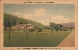An Arkansas Home in the Ozarks on US Highway 71 Postcard