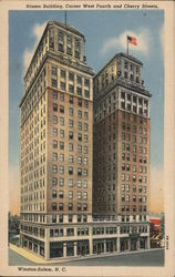 Nissen Building, Corner West Fourth and Cherry Streets Winston-Salem, NC Postcard Postcard Postcard