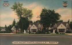 Colonial Hotel Court Richmond, VA Postcard Postcard Postcard