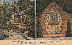 Calvary Shrine Melrose Park, IL Postcard Postcard Postcard