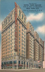 Hotel Times Square, 43rd Street West of Broadway Postcard