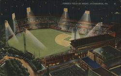 Forbes Field by Night Pittsburgh, PA Postcard Postcard Postcard