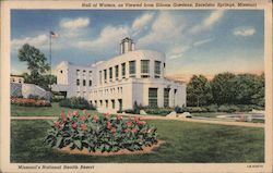 Hall of Water, as Viewed froom Siloam Gardens Excelsior Springs, MO Postcard Postcard Postcard