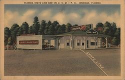 Florida State Line Bar on US 41 Postcard