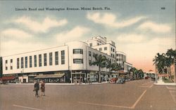 Lincoln Road and Washington Avenue Postcard