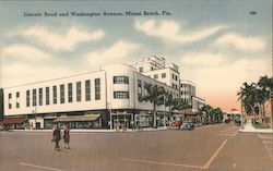 Lincoln Road and Washington Avenue Miami Beach, FL Postcard Postcard Postcard