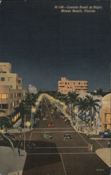 Lincoln Road at Night Postcard