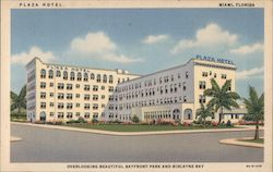 Plaza Hotel Overlooking Beautiful Bayfront Park and Biscayne Bay Miami, FL Postcard Postcard Postcard