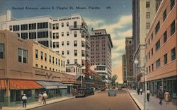 Second Avenue above E Flagler St. Postcard