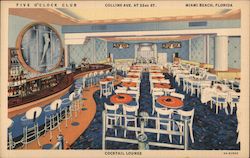 Five O'Clock Club - Collins Avenue at 22nd Postcard