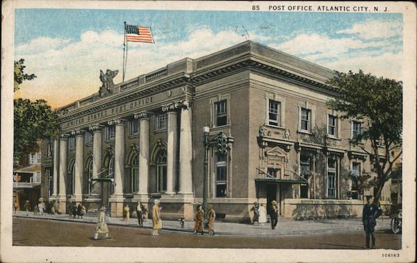 Post Office Atlantic City, NJ Postcard