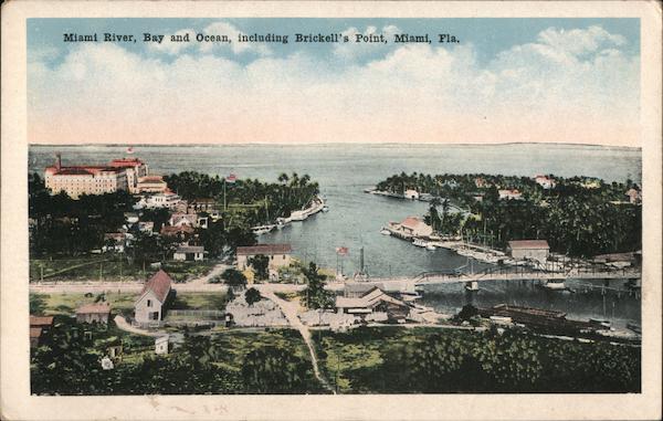 Miami River, Bay and Ocean, including Brickell's Point Florida
