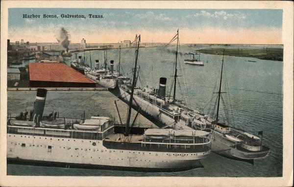 Harbor Scene Galveston Texas