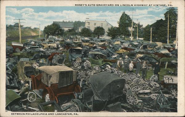 Rosey's Auto Graveyard on Lincoln Highway Vintage Pennsylvania