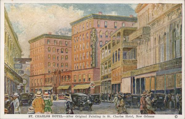St. Charles Hotel - After Original Painting in St. Charles Hotel New Orleans Louisiana