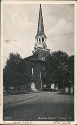 Moravian Church Nazareth, PA Postcard Postcard Postcard