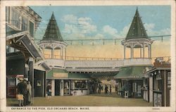 Entrance to the Pier Old Orchard Beach, ME Postcard Postcard Postcard