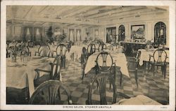 Dining Salon, Steamer Amapala Postcard