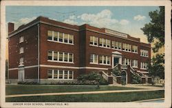 Junior High School Brookfield, MO Postcard Postcard Postcard