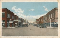 Third Street Looking West Postcard