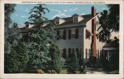 Residence of Rod La Roque and Vilma Banky Beverly Hills, CA Postcard Postcard Postcard