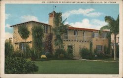 Residence of Richard Barthelmess Postcard