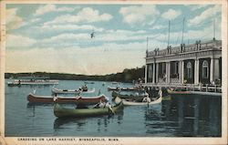 Canoeing on Lake Harriet Minneapolis, MN Postcard Postcard Postcard
