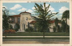 Residence of Wallace Beery Postcard