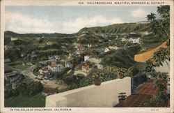 Hollywoodland, Beautiful Residential District in the Hills of Hollywood, California Postcard Postcard Postcard