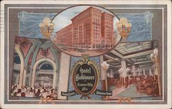 Hotel Baltimore - Pompeian and Dining Rooms Postcard
