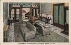 Ladies Parlor and Music Room, Hotel Bray Postcard