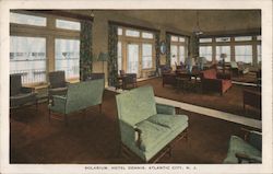 Solarium, Hotel Dennis Atlantic City, NJ Postcard Postcard Postcard