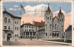St. Nicholas' R.C. Church, showing Parish House and Chapel Postcard