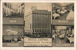 Hotel Empire at the Gateway to Times Square Postcard