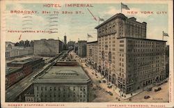 Hotel Imperial New York City, NY Postcard Postcard Postcard