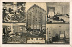 Hotel Bryant New York City, NY Postcard Postcard Postcard